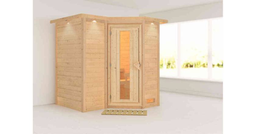 Karibu Sauna Sahib 1 mit Dachkranz ohne Ofen