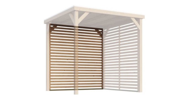 Karibu Lamellenwand für Basic Pavillon Cubeco