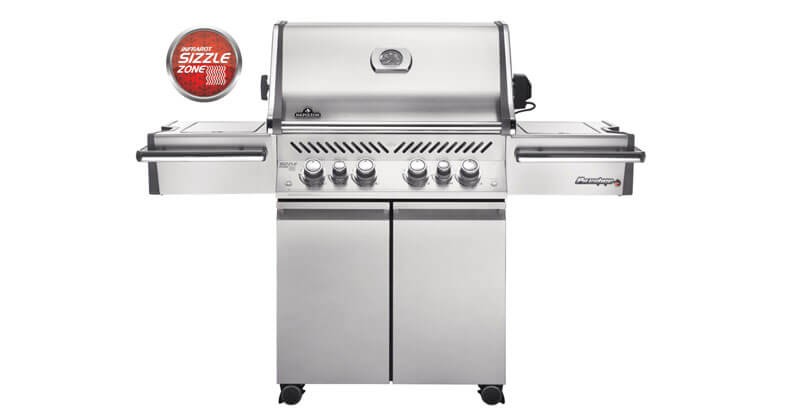 Napoleon Gasgrill Prestige PRO 500 Edelstahl inkl. Edelstahl Drehspieß