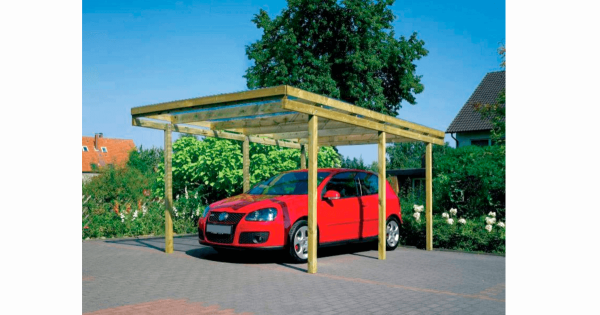 Einzelcarport 304 x 510cm mit PVC-Dachplatten
