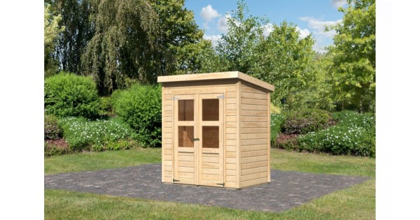 Karibu Gartenhaus 14mm Merseburg 2 Gerätehaus 182x126 cm unbehandelt