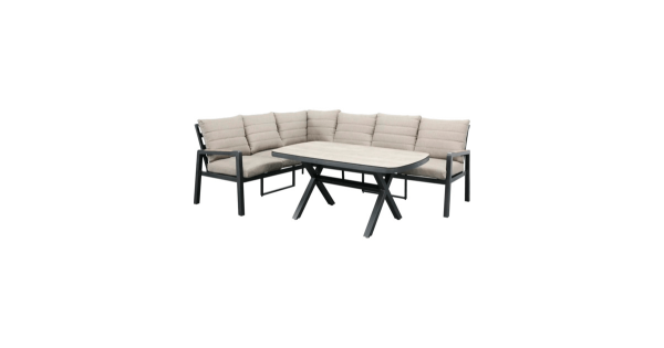 SenS-Line Eck-Lounge-Garnitur Donna anthrazit / taupe
