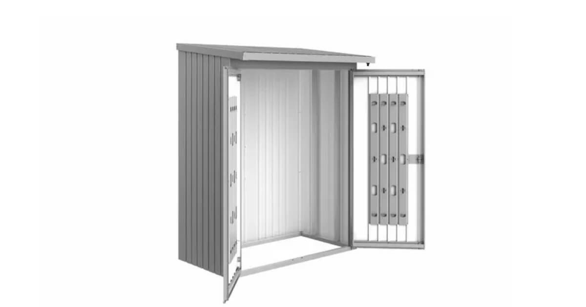 Biohort Türpaket für Holzlager WoodStock Gr. 150 silber-metallic