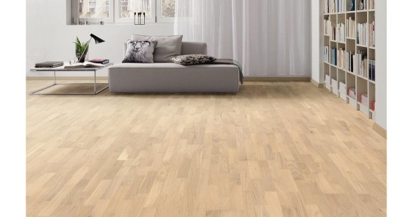 Haro Parkett 2500 Schiffsboden Eiche lichtweiß Favorit strukturiert lackiert