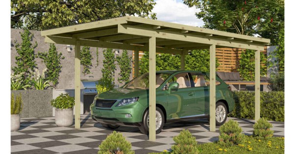 Karibu Einzelcarport ECO 1 kdi Massivholz in 3 Varianten