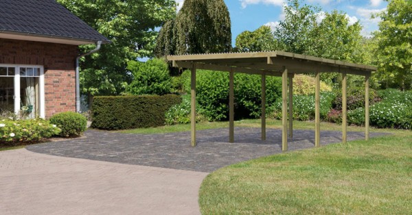 Karibu Einzelcarport ECO 2 kdi Massivholz in 3 Varianten