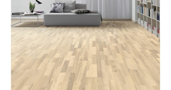 Haro Parkett 2500 Schiffsboden Esche lichtweiß Favorit strukturiert lackiert