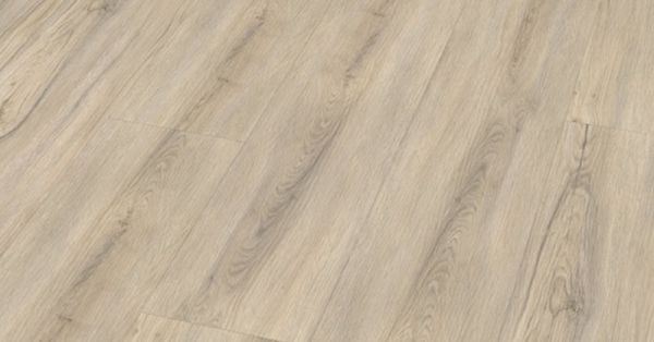 Klick-Vinylboden Eiche Elfenbein LHD mit integr. Trittschalldämmung