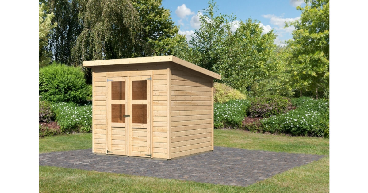 Karibu Gartenhaus Merseburg 4 14mm Gerätehaus 212 x 214 cm unbehandelt