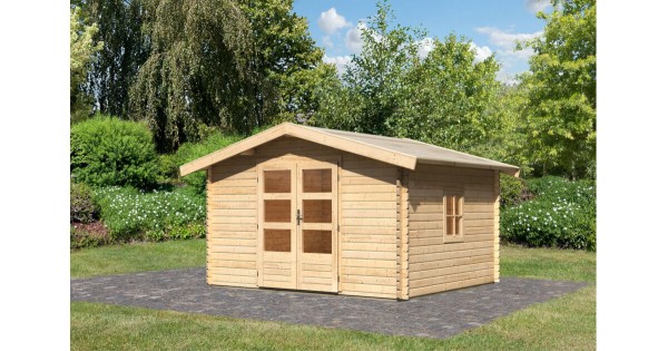 Karibu Gartenhaus Mühlheim 4 unbehandelt 38mm 357 x 297 cm
