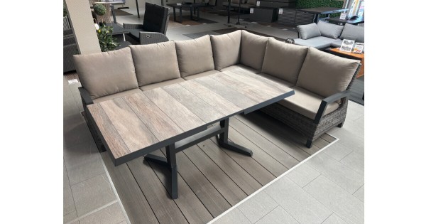 Siena Garden Eck-Lounge Corido mit Castilla ähnlich Talina Lift-Ausziehtisch