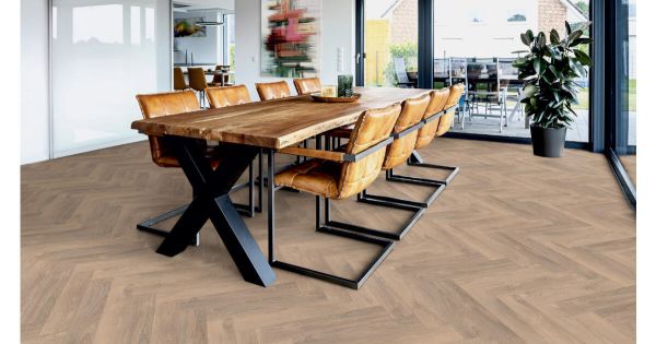 ter Hürne Ikō Laminatboden Herringbone Eiche Chalet Fischgrät