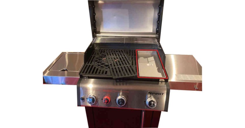 Plancha Edelstahl für Weber Spirit 300 Modelle BBQ Grillplatte 44x18 cm