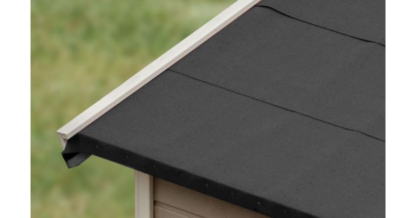 Karibu Selbstklebende Bitumendachbahn für Satteldächer schwarz 2,5m²-Rolle