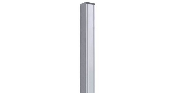 68 x 68 mm Aluminium Pfosten silber mit WPC-Kern 2650mm lang zum Einbetonieren