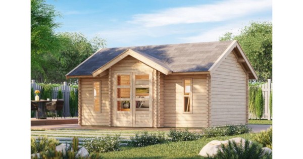 Karibu Gartenhaus Nordland unbehandelt 38mm 507 x 401 cm