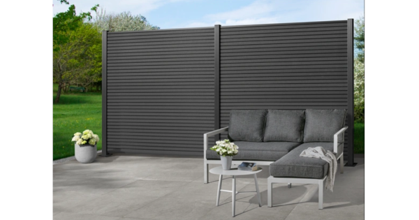 Rhombus WPC Steckzaun anthrazit