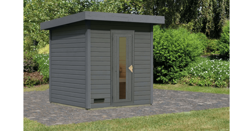 Karibu Sauna Hytti 2 terragrau ohne Ofen
