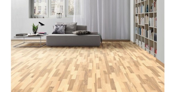 Haro Parkett 4000 Schiffsboden Esche lichtweiß Favorit strukturiert lackiert