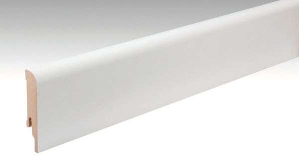 Sockelleiste mit Rundkante weiß streichfähig 80 mm