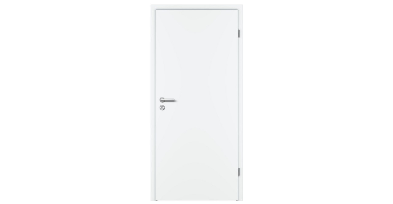 Prüm Zimmertür CPL Weisslack ähnlich RAL 9010 RSP Rundkante Innentür DIN Rechts 610 x 1985 mm