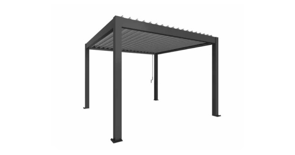 Biohort Pergola 3,5 x 3,5 m dunkelgrau-metallic
