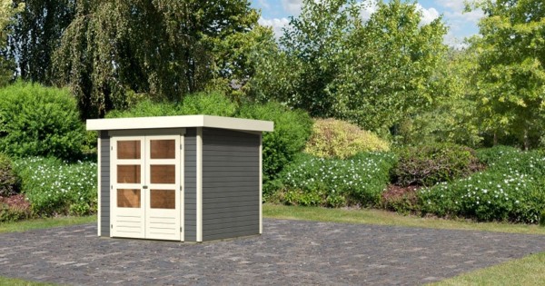 Karibu 19mm Gartenhaus Askola 2 Terragrau