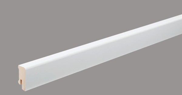 Sockelleiste klassisches Profil weiß streichfähig 80 mm