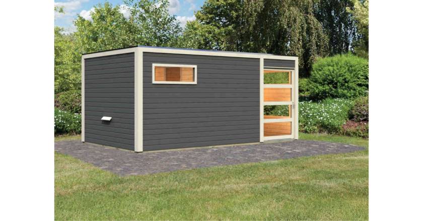 Karibu Sauna Hygge Terragrau ohne Ofen