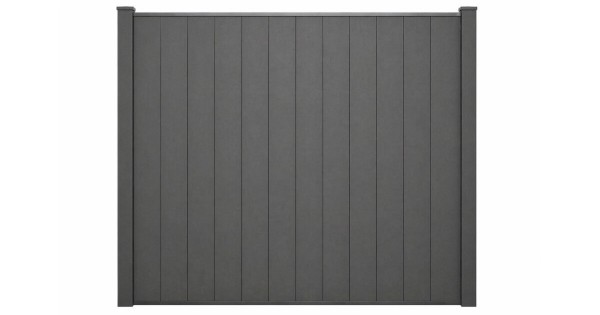 System WPC Zaunfeld Set steingrau Steckzaun senkrecht (ohne Alupfosten anthrazit)