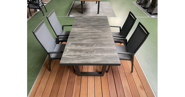 Gartenmöbel 4er Set Keramo Dining Set mit Sunfort Dining Move Gartensesseln