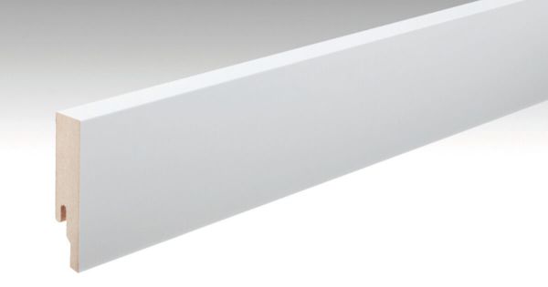 Sockelleiste mit Eckkante weiß streichfähig 80 mm