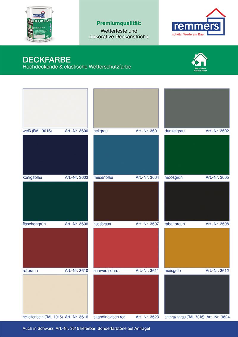 Remmers-Deckfarbe-Farbkarte