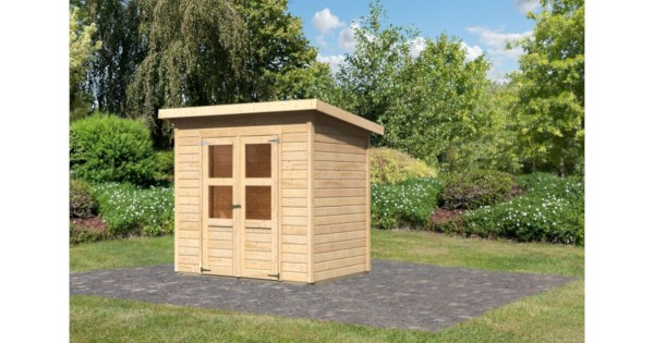 Karibu Gartenhaus 14mm Merseburg 3 Gerätehaus 212 x 154 cm unbehandelt