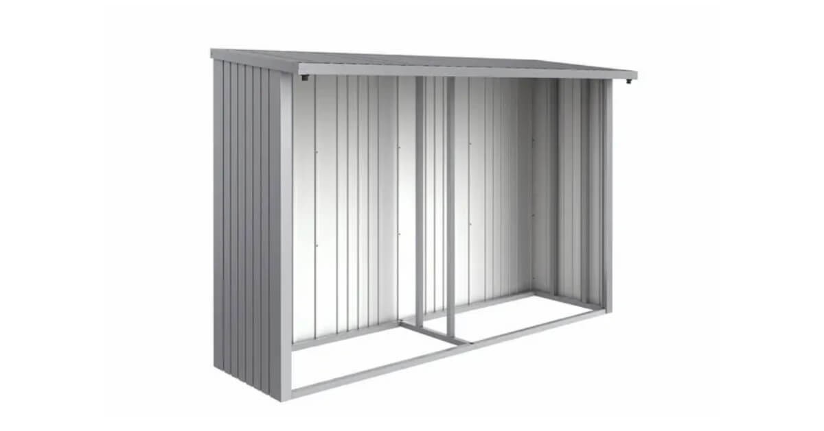 Biohort Rückwand für Holzlager WoodStock Gr. 300 silber-metallic