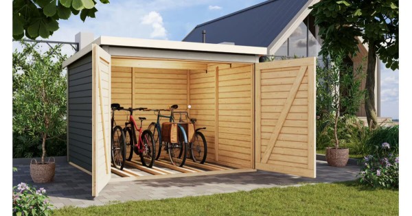 Karibu 19mm Fahrradgarage 4 terragrau
