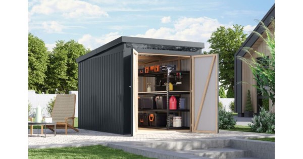 Karibu Metallhaus Iridium 2,5 Anthrazit 207 x 292 cm