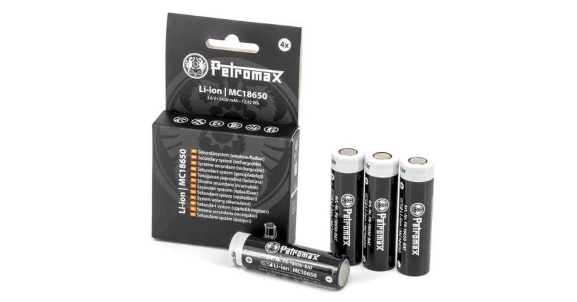 Petromax Wiederaufladbare Li-Ion Akkus 18650 - 3,6 V, 3450 mAh