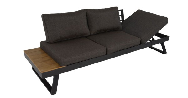 Lesli Living Loungebank Alvida / Arezzo Alu-anthrazit Gartenliege Multifunktionsliege