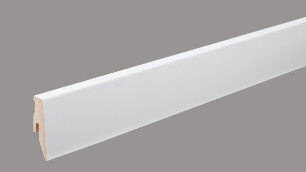 Sockelleiste klassisches Profil weiß streichfähig 60 mm
