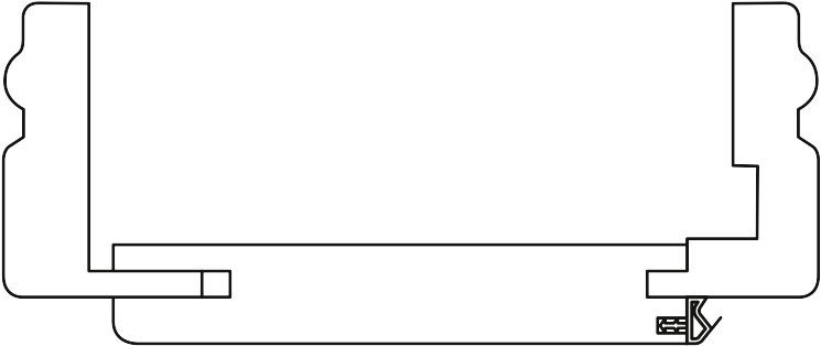 Prüm Zarge Weißlack PR DIN Links 735 x 1985 mm 290mm (verstellbar. 285mm-305mm)
