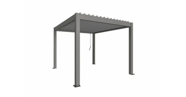 Biohort Pergola 3 x 3,5 m quarzgrau-metallic