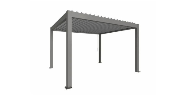 Biohort Pergola 4 x 3,5 m quarzgrau-metallic