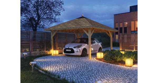 Karibu Pavillon Carport Classic Kirn 1