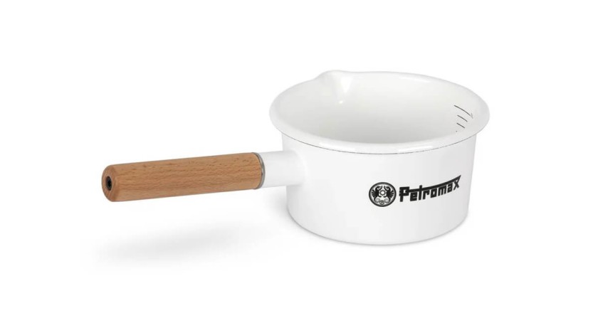 Petromax Emaille Stieltopf weiß 1 L