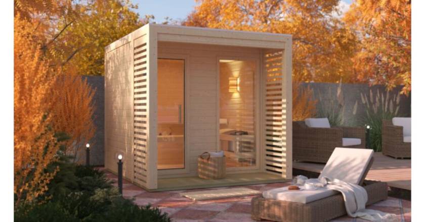 Karibu Sauna Angkor 2 naturbelassen ohne Ofen