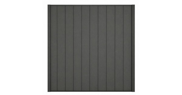 System WPC Zaunfeld Set anthrazit Steckzaun senkrecht (ohne Alupfosten anthrazit)