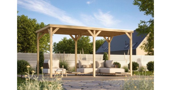 Karibu Basic Pavillon Cubeco im Set mit 1 Verlängerung