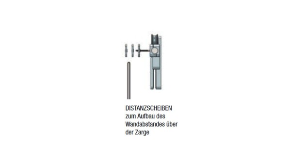 Distanzscheiben-Set für Glas-Schiebetürbeschlag Sensa Rotella R8