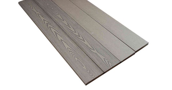 BPC Terrassendiele 19,5 x 120mm in 400cm lang Clever Massivprofil Silver Cedar